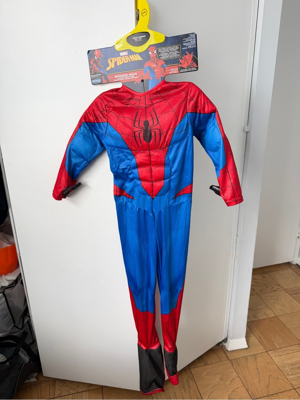 Marvel Spider-Man Red and Blue Kids Superhero Jumpsuit size small 5-6